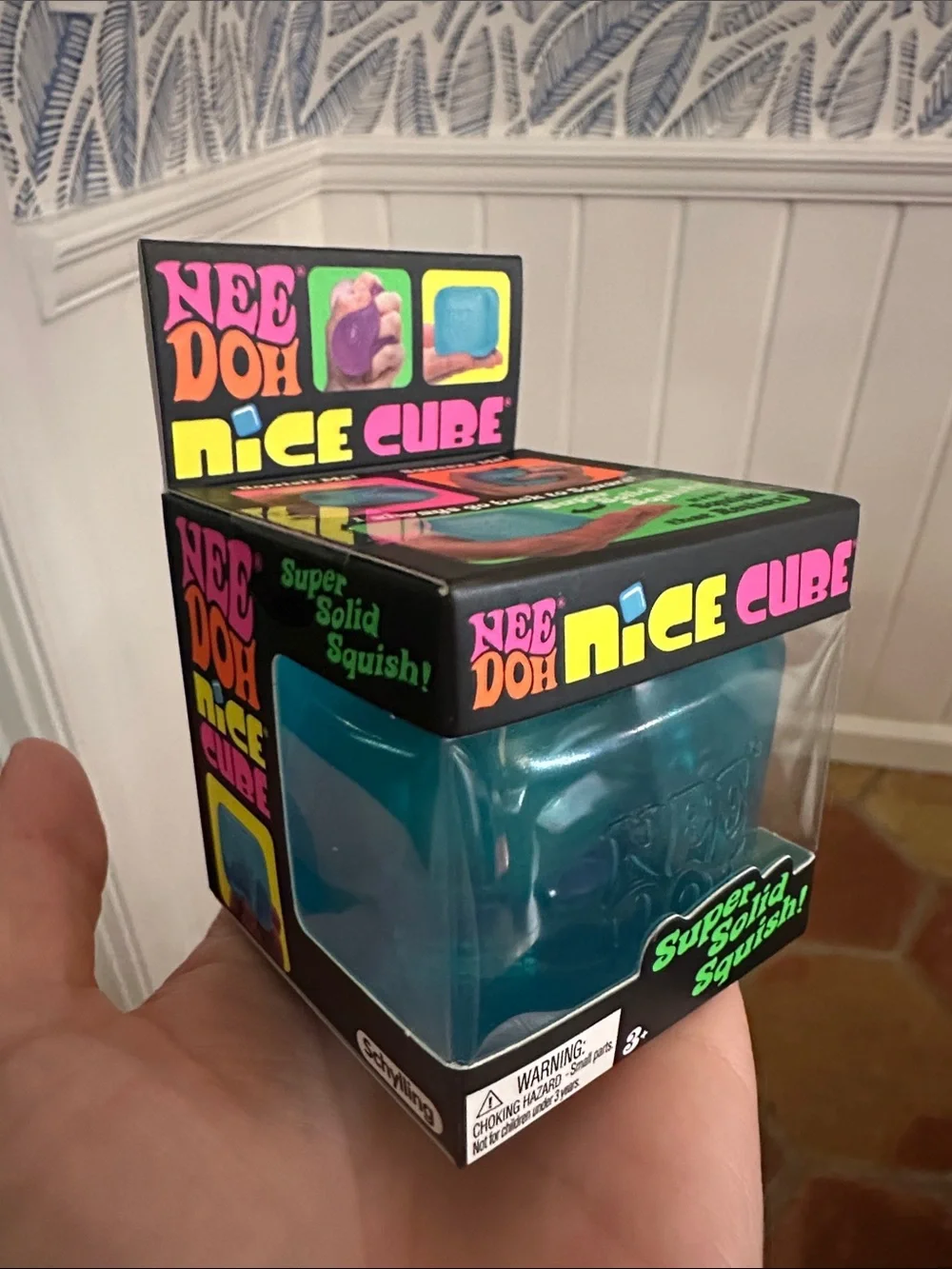 Schylling NeeDoh Nice Cube Super Solid Squish - Blue